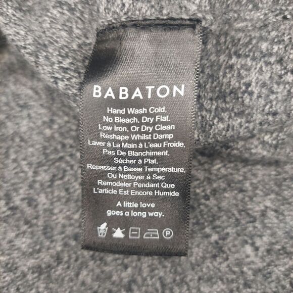 Babaton Aritzia Wool Linen Blend Black Gray V-Neck Pullover Top Women's Sz S/M - Picture 11 of 12